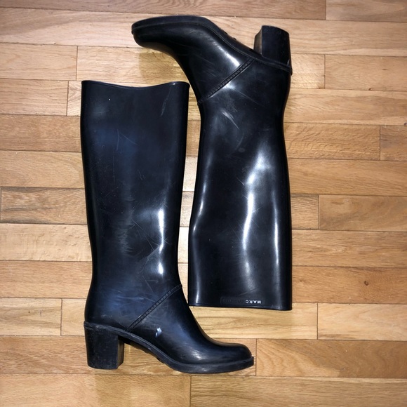 womens heeled rain boots
